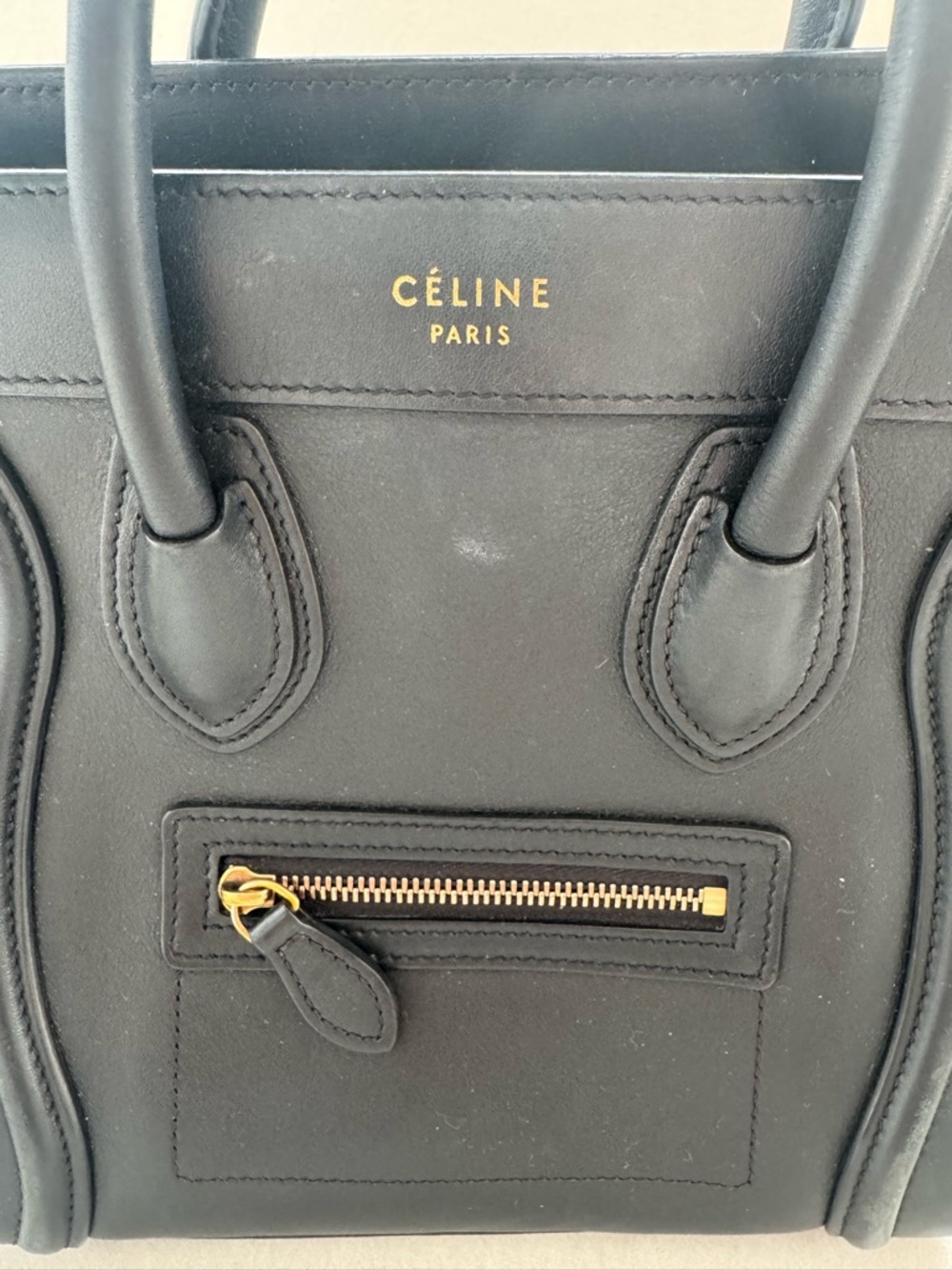 Celine Black Nano Crossbody with Gold Hardware. Phoebe Philo Era - Picture 2 of 13